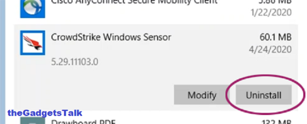 Disable CrowdStrike Windows Sensor in Windows 10