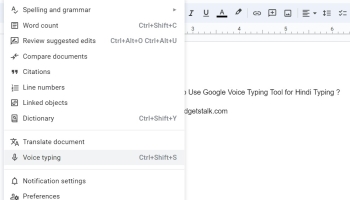 How to Use Google Voice Typing Tool for Hindi Typing ?